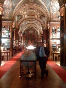 I don't know who this guy is, but this is a picture of the inside library.  The entire place looked like this.