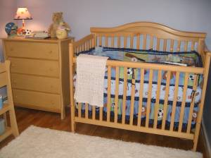 Dresser and crib
